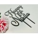  PERSONALISED HAPPY BIRTHDAY CAKE TOPPER ANY NAME/AGE MIRROR ACRYLIC